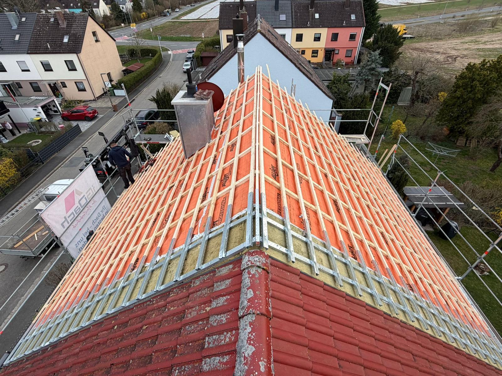 Komplette Dachsanierung mit Aufsparrendämmung