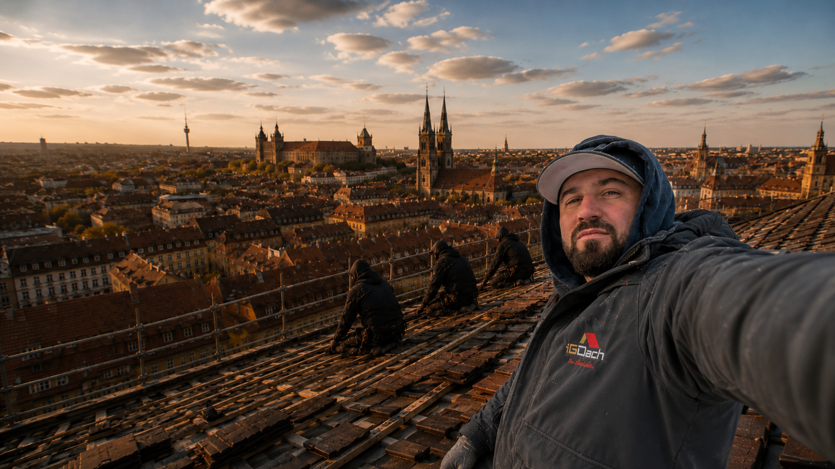 Dachdecker bei der Arbeit in Nürnberg